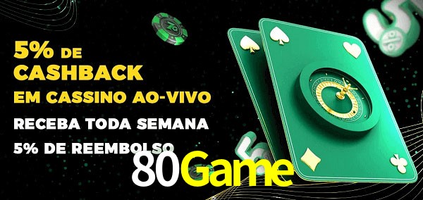 Promoções do cassino ao Vivo 80Game